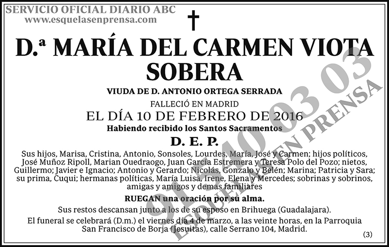 María del Carmen Viota Sobera